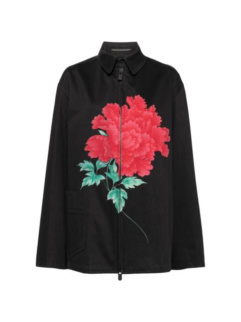 Yohji Yamamoto floral-print shirt jacket