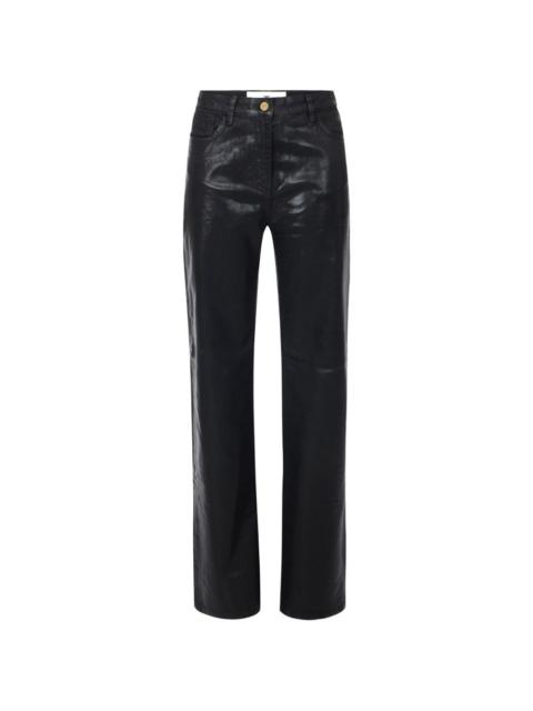ELISABETTA FRANCHI loose jeans with laminated effect