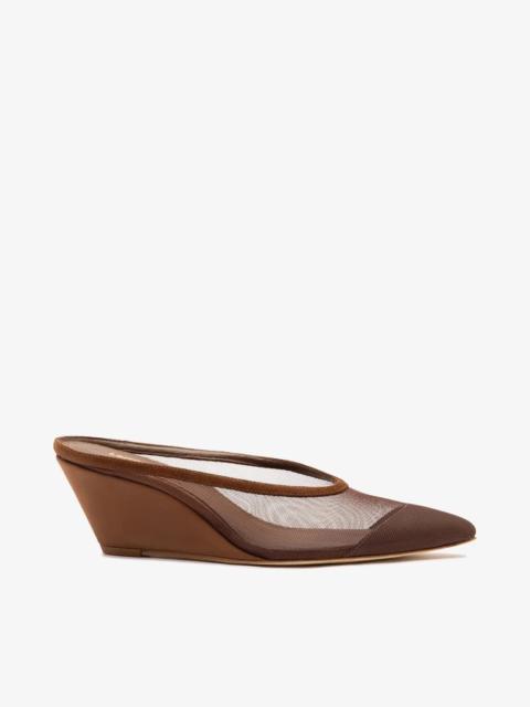 Larroudé Loulou Mesh Mule Burnt Umber