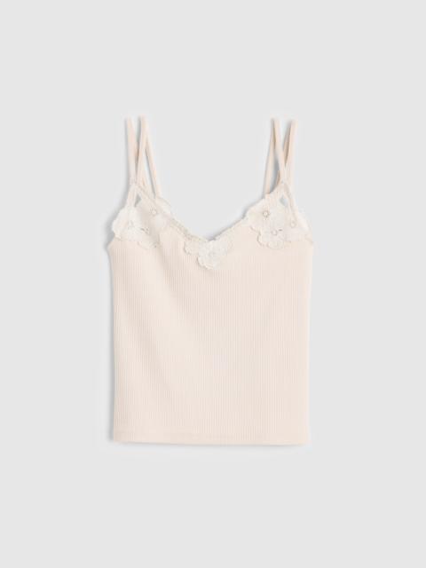 Madewell Floral-Lace V-Neck Tank
