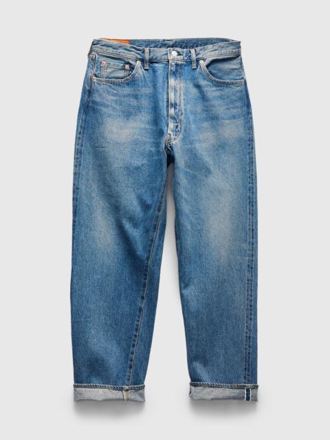 KAPTAIN SUNSHINE 5P Zipper Front Denim Pants in Indigo Vintage Wash