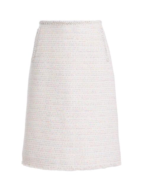 GIAMBATTISTA VALLI Tweed Sorbet Mini Skirt ivory