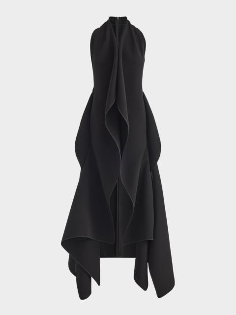 MATICEVSKI Varsity Sleeveless Draped Midi Dress