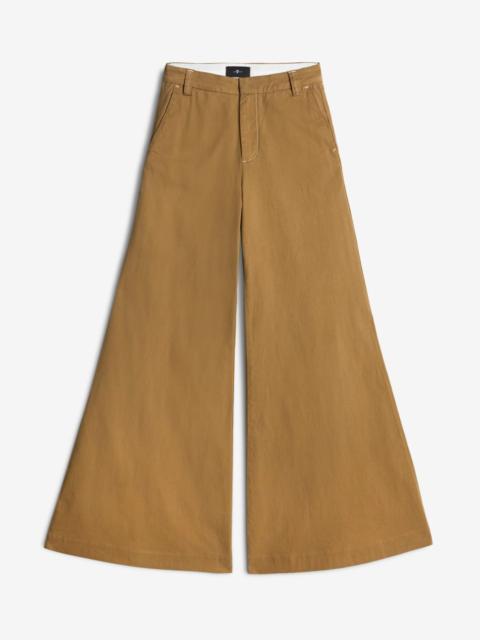 7 For All Mankind Comfort Twill Willow Palazzo Wide Leg in Sand Storm