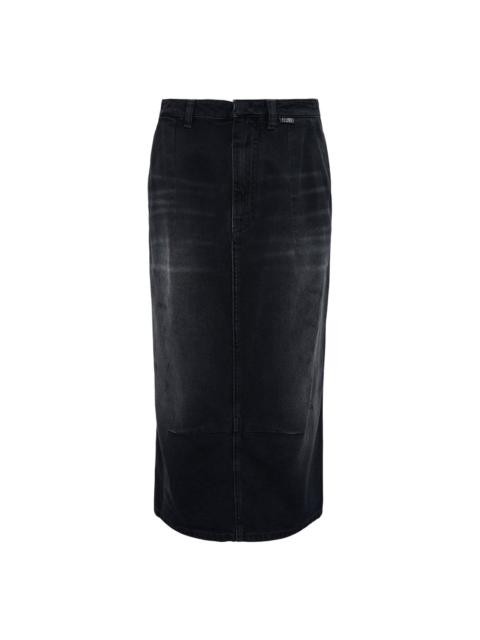 MM6 Maison Margiela Midi Skirt Black Denim