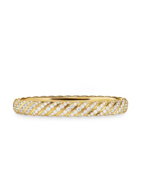 DAVID YURMAN Women's Sculpted Cable Bangle Bracelet in 18K - Diamond