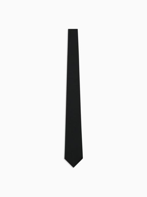 EMPORIO ARMANI Pure silk tie with jacquard micro-motif