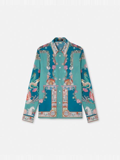 VERSACE Coral Theatre Cotton Shirt