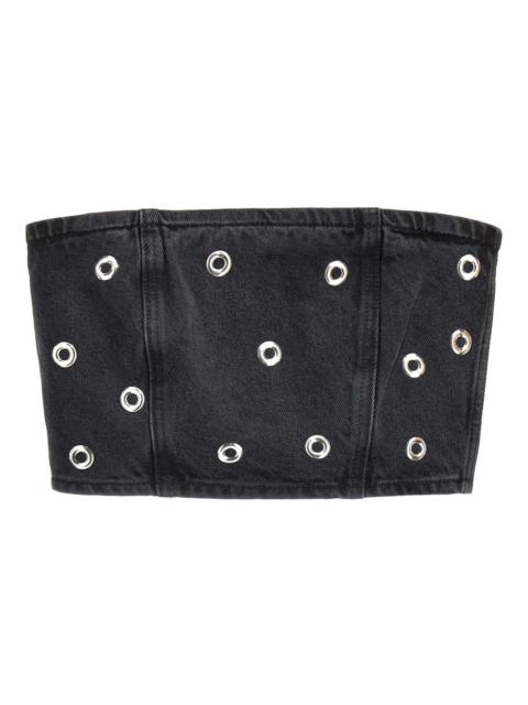 ROTATE studded denim top
