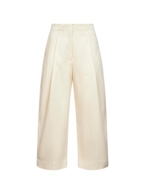 Studio Nicholson Cream cotton twill Dordoni trousers