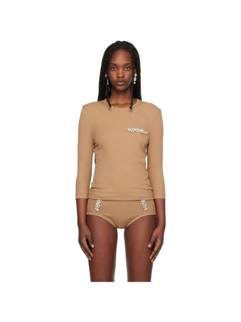 Simone Rocha Beige Embellished Underpinning T-shirt