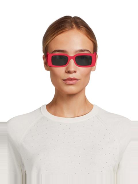 GUCCI Rectangular Sunglasses Red