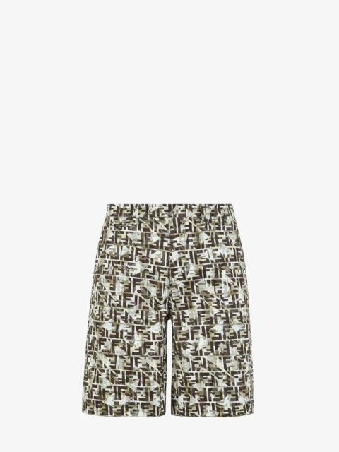FENDI Multicolor cotton Bermudas