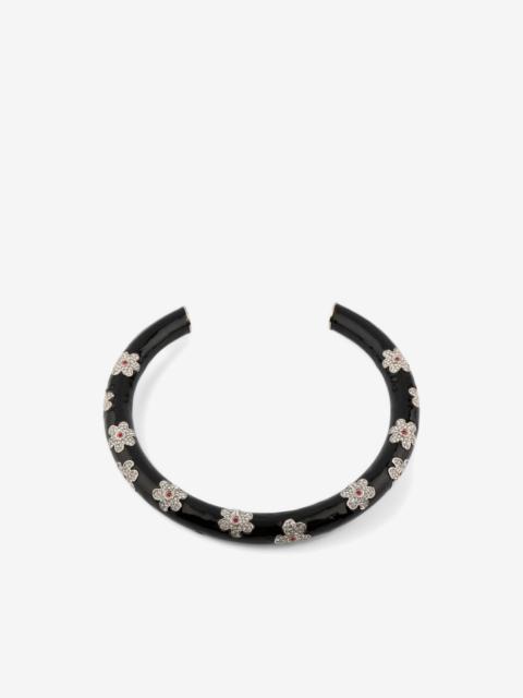 Marni flower black choker necklace