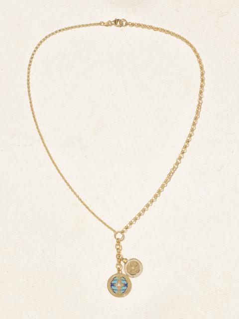 FOUNDRAE Reverie & Internal Compass 18-karat Gold, Ceramic And Diamond Necklace