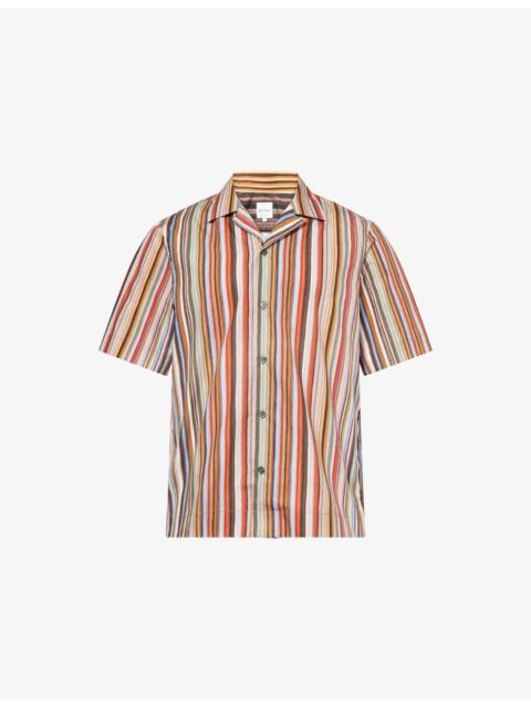 Paul Smith Stripes Short-Sleeve Cotton Shirt