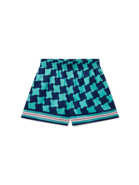 CASABLANCA Pool Tile Silk Shorts