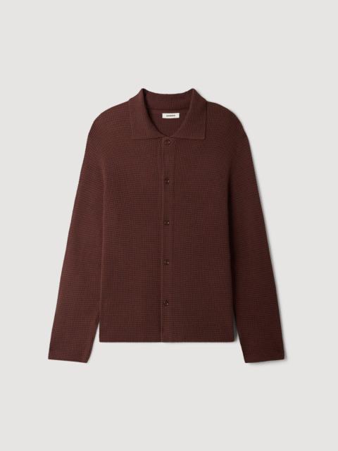 Sandro WAFFLE-KNIT SHIRT