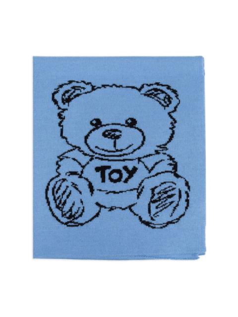 Teddy Bear-motif knitted scarf