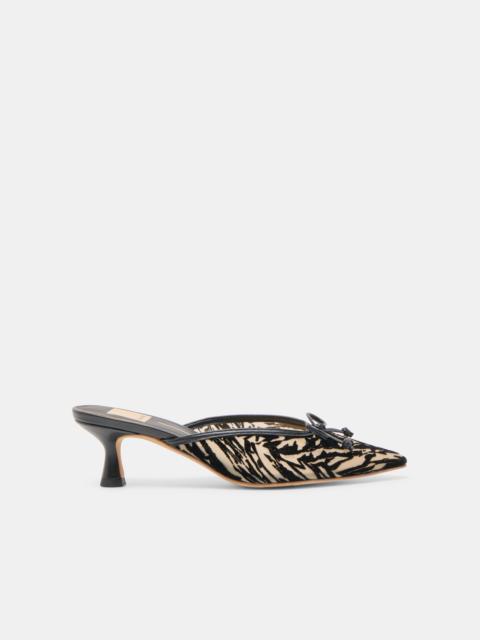 dolce vita CLEO HEELS ZEBRA VELVET MESH