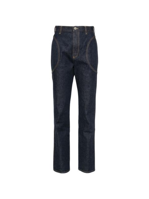 decorative-stitching cotton jeans