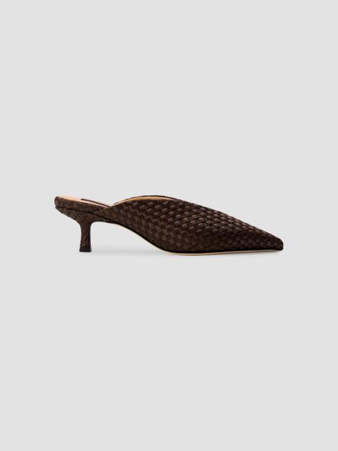 NAGHEDI Women's Strada Satin Kitten Heels - Chocolate