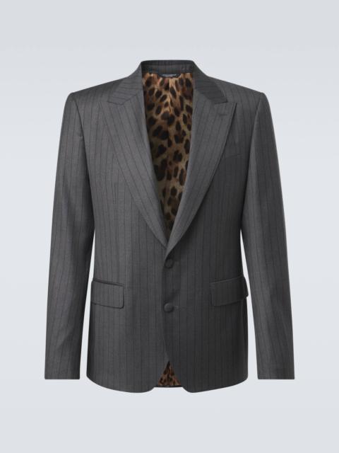 Dolce & Gabbana Pinstripe virgin wool blazer