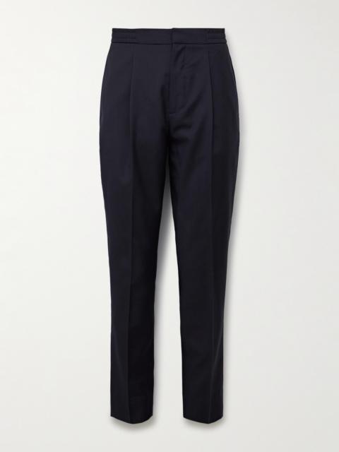 OFFICINE GÉNÉRALE Drew Tapered Pleated Virgin Wool-Crepe Trousers