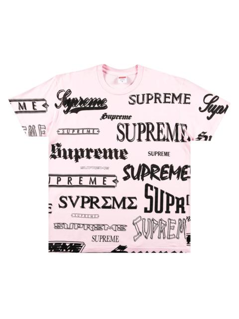 Supreme Multi Logo Tee 'Light Pink'