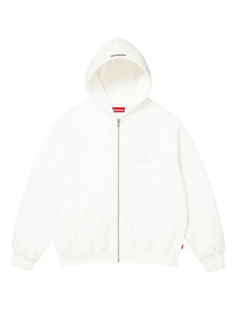 Supreme S logo zip-up hoodie