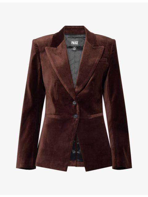 PAIGE Chelsee Single-Breasted Stretch-Cotton Blazer