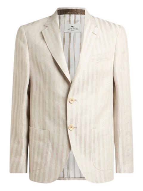 Etro striped single-breasted jacket