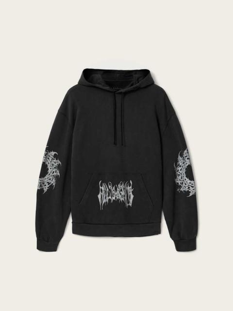 ALLSAINTS HELVETTE LONG SLEEVE GRAPHIC HOODIE