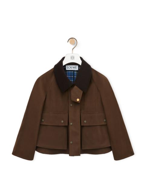Loewe Short trapeze parka in waxed cotton