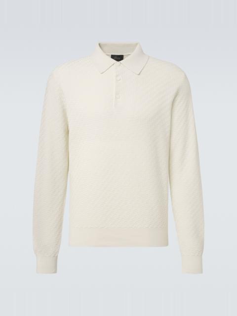 Brioni Cotton, silk, and cashmere polo sweater
