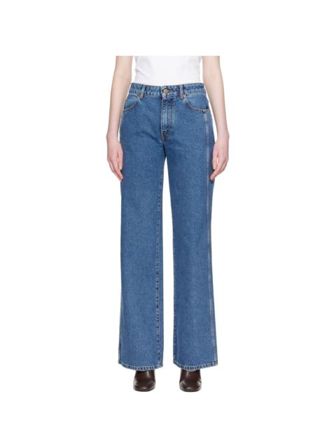 Balmain Blue Straight Denim Jeans