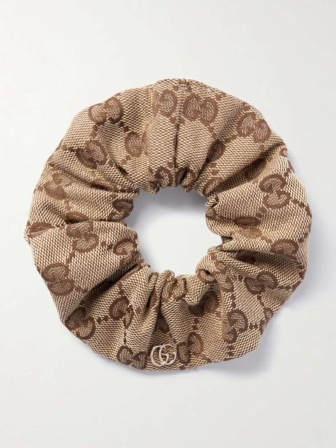 Embellished canvas-jacquard hair tie