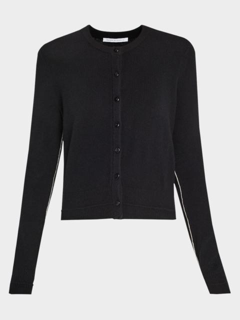 MARIA McMANUS Cashmere Crewneck Petite Cardigan