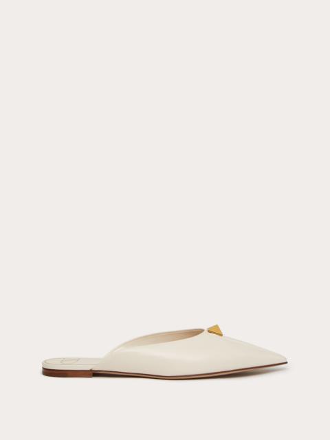 Valentino Roman Stud Flat Mule in calfskin