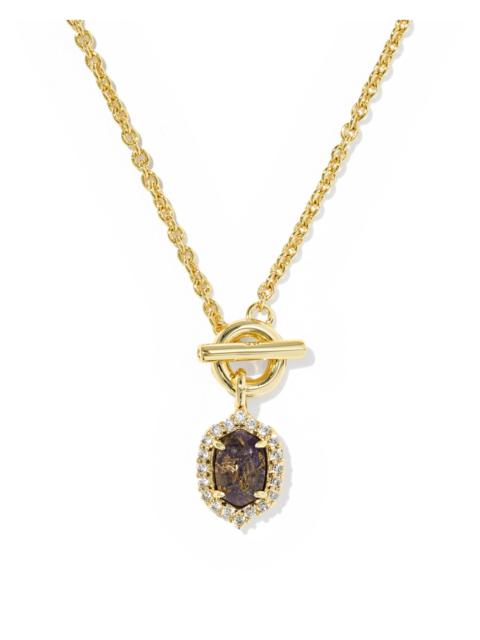 KENDRA SCOTT Daphne Crystal Frame Gold Toggle Necklace
