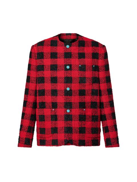 Louis Vuitton Damier Collarless Tweed Jacket