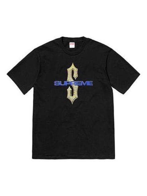 Supreme SS18 Diamonds Tee Black Diamond Printing Short Sleeve Unisex SUP-SS18-0087