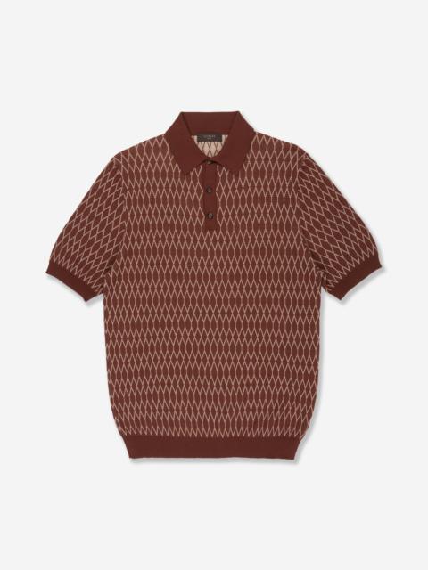 SLOWEAR Slim fit cotton crepe polo shirt