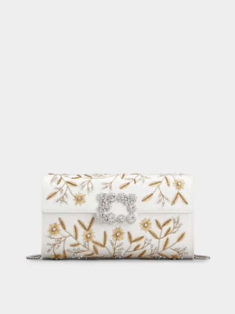 Roger Vivier Efflorescence Clutch in satin
