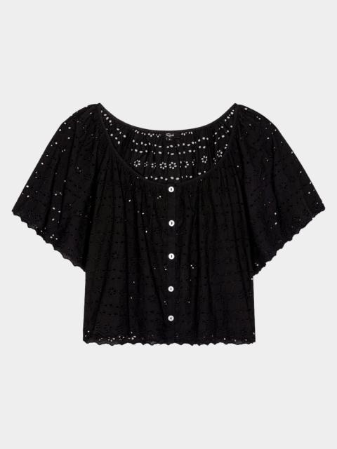 Rails Miller Short-Sleeve Eyelet Top