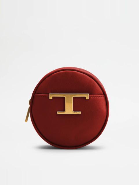 Tod's TIMELESS COIN PURSE IN LEATHER - RED