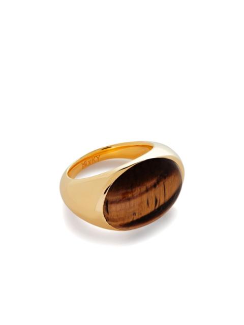 MONICA VINADER Kate Young tiger-eye signet band ring