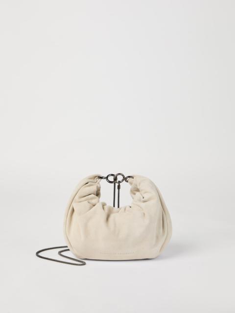 バッグ・カバンその他 Brunello Cucinelli Hobo Brioche Bag in Grey/Sage Green Suede Brunello Cucinelli Hobo Brioche Bag in Grey/Sage Green Suede