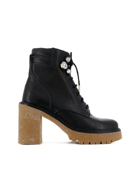 SOPHIA WEBSTER 85mm Zadie crystal-embellished lace-up boots