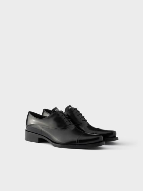 Prada Brushed leather lace-up shoes